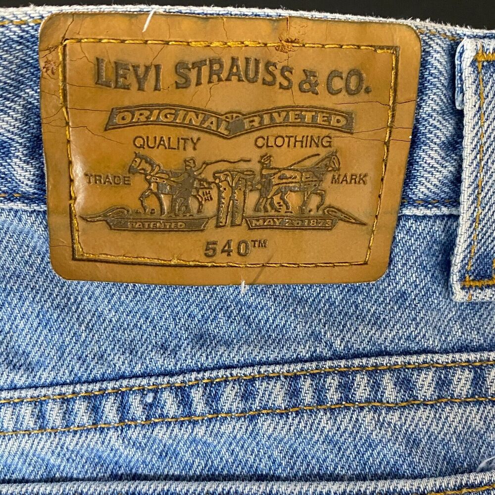 Vintage Brown Tab Levi's 540 Relaxed Straight Jeans Men 40x28 Denim - Picture 3 of 7